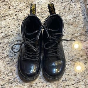 Dr Martens Boots Toddler 1460 T Black Size 9 Side Zip Lace Up
